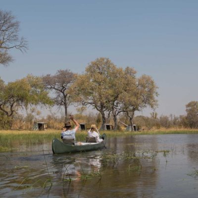 canoe trail, canoes and camp 2