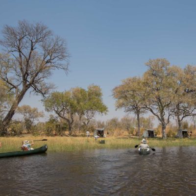 canoe trail, canoes and camp 3